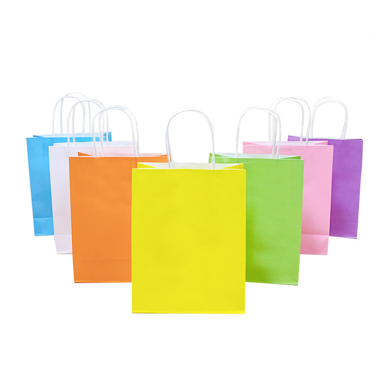 Custom Wholesale Printed Colorful Shopping Personalized Craft Kraft Paper Bag