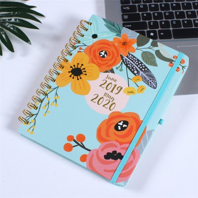 Custom School Supplies Grid Paper Travel Diary Spiral Notebook With Dividers